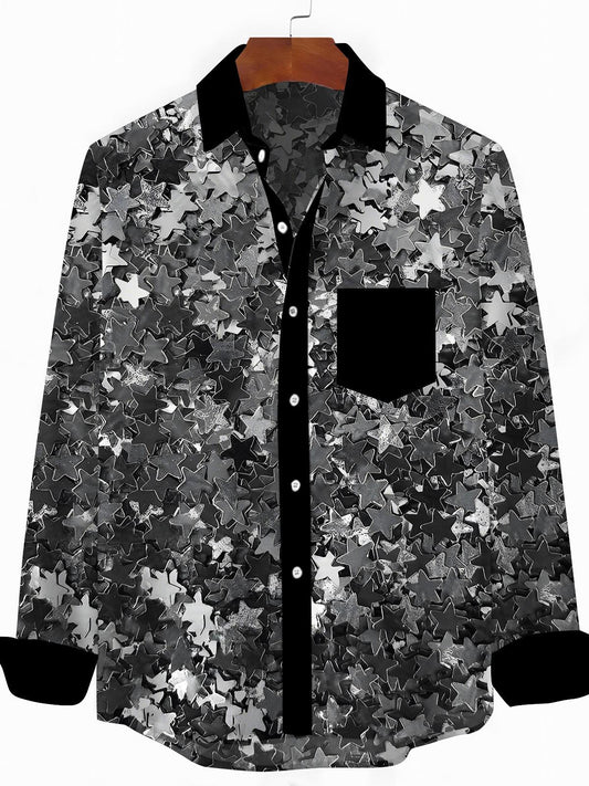 Star Men's Pocket Long Sleeve Shirts