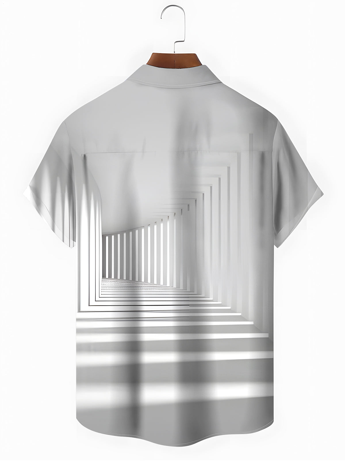 Corridor Print Men's Pocket Short Sleeve Shirts