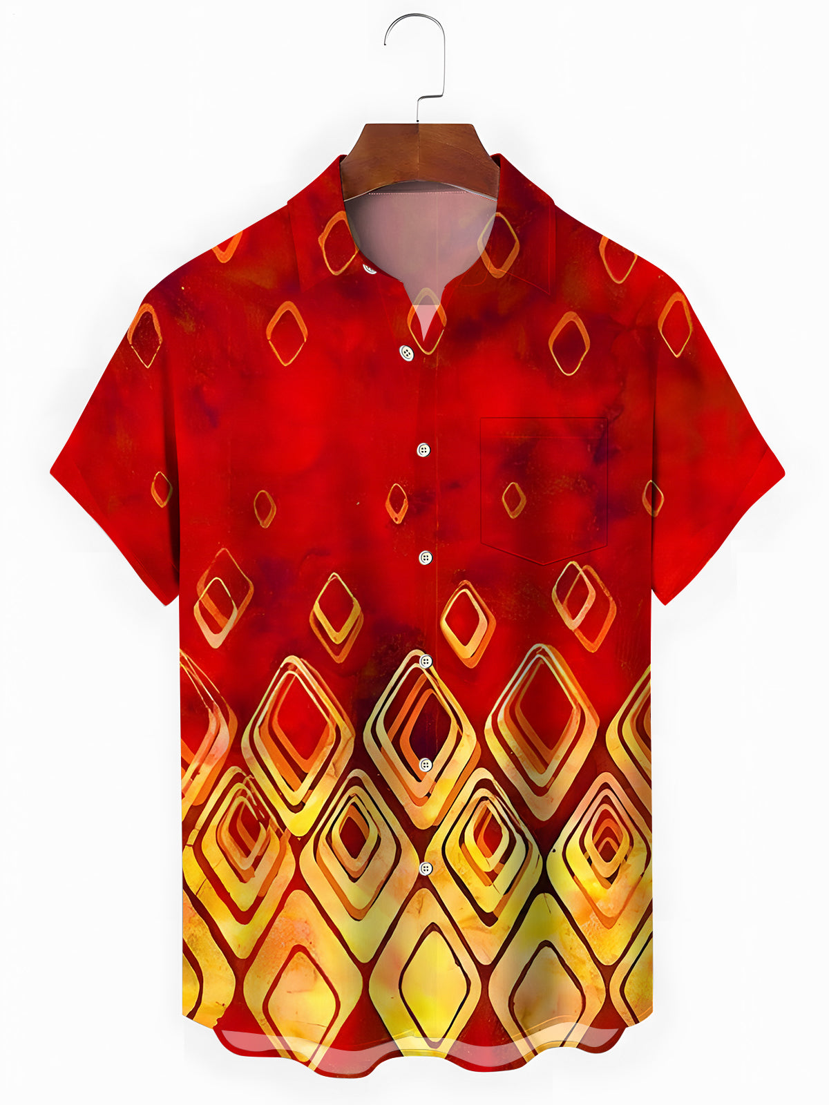 Geometry Men's Pocket Short Sleeve Shirts