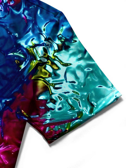 Tie Dye Men's Pocket Short Sleeve Shirts