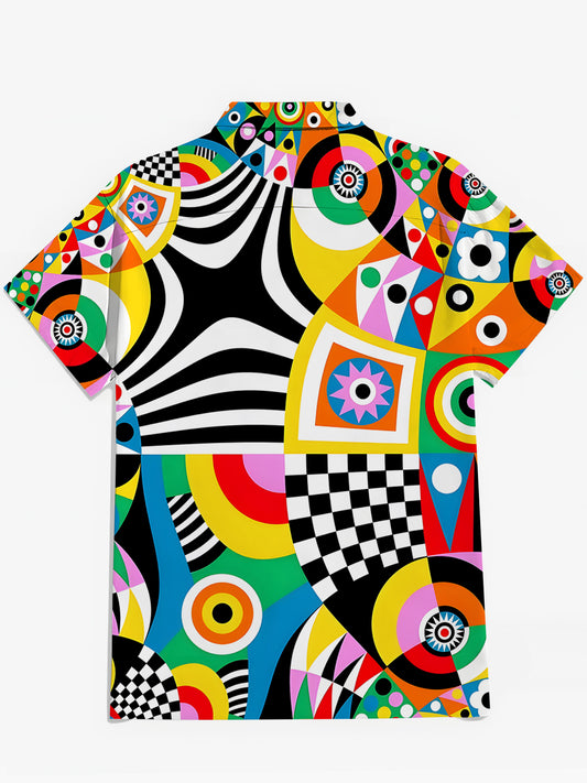 Geometry Men's Pocket Short Sleeve Shirts