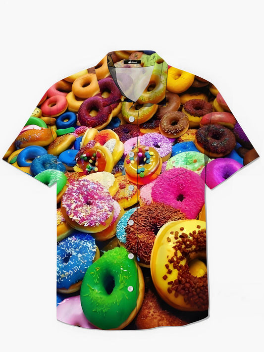 Donut Men's Pocket Short Sleeve Shirts