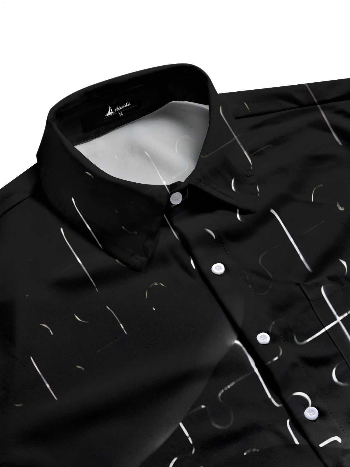 Puzzle Print Men's Pocket Short Sleeve Shirts