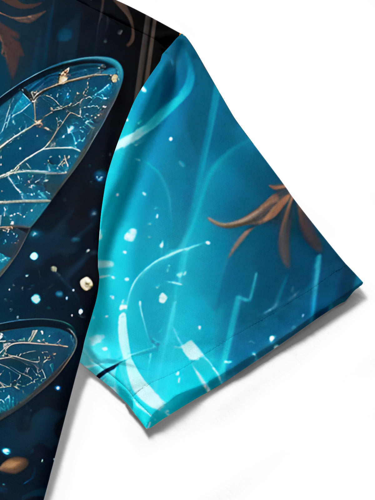 Dragonfly Print Men's Pocket Short Sleeve Shirts