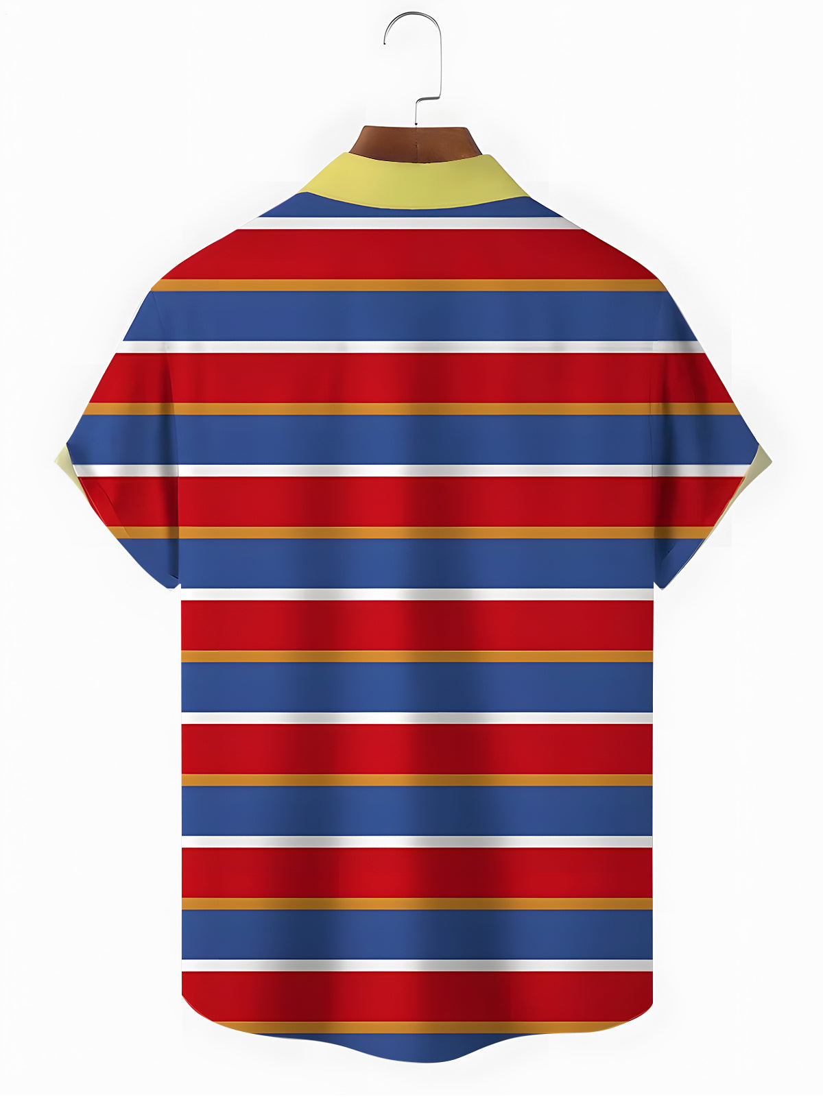 Geometry Stripes Men's Pocket Short Sleeve Shirts