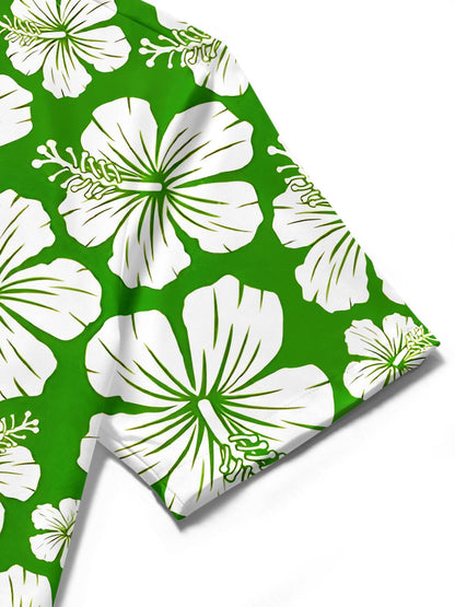 Floral Men's Pocket Short Sleeve Shirts