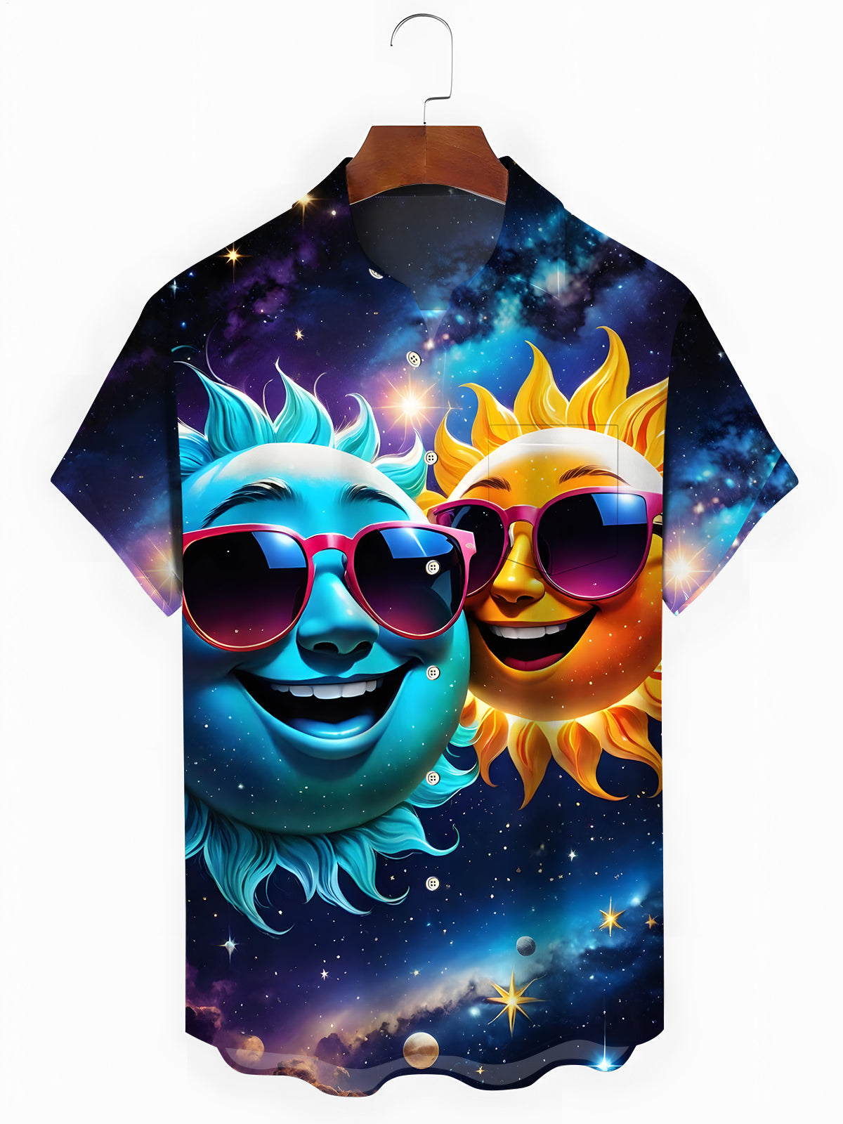 Sun Print Men's Pocket Short Sleeve Shirts