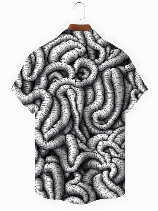 Geometry Men's Pocket Short Sleeve Shirts