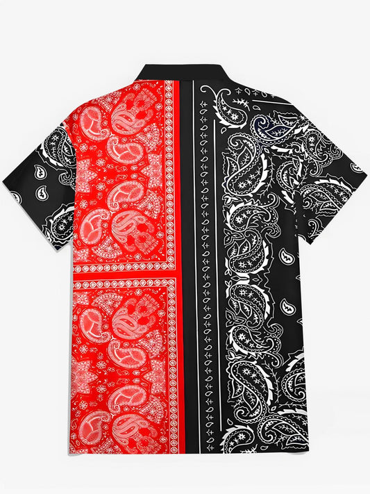 Floral Men's Pocket Short Sleeve Shirts