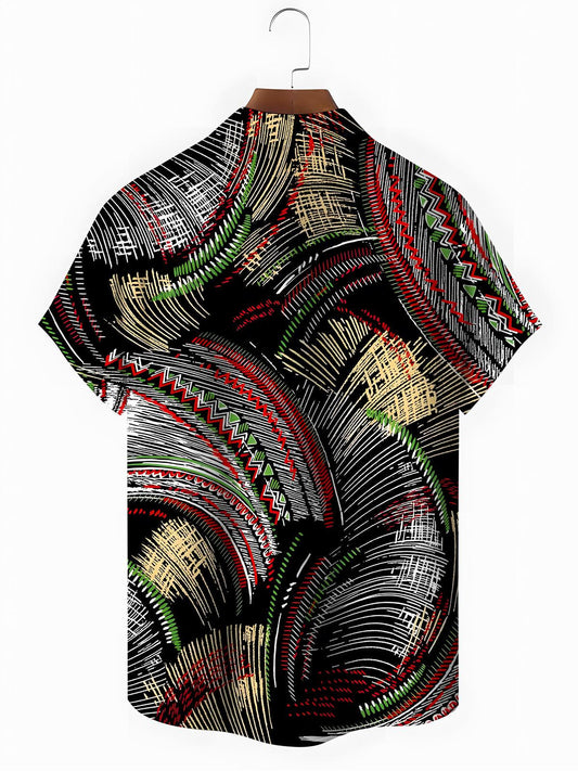 Geometry Men's Pocket Short Sleeve Shirts