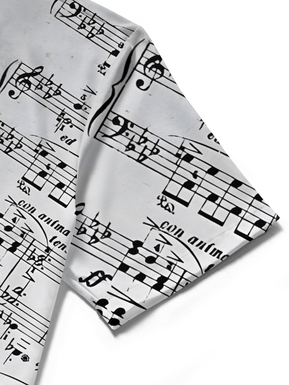 Sheet Music Print Men's Pocket Short Sleeve Shirts