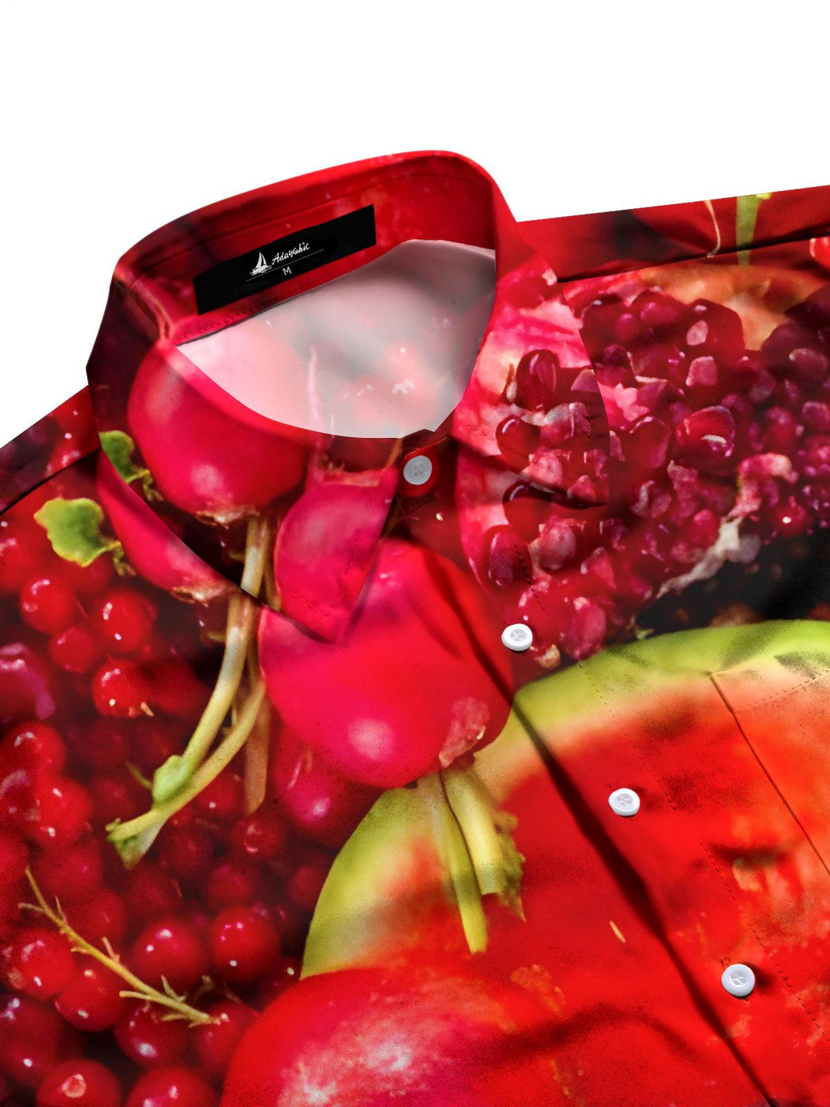 Fruit Vegetables Men's Pocket Short Sleeve Shirts
