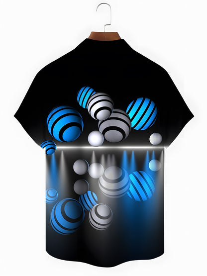 Geometry Men's Pocket Short Sleeve Shirts