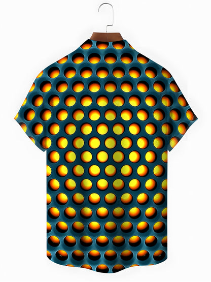 Geometry Men's Pocket Short Sleeve Shirts