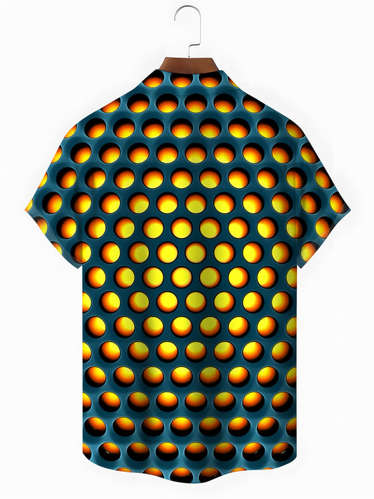 Geometry Men's Pocket Short Sleeve Shirts