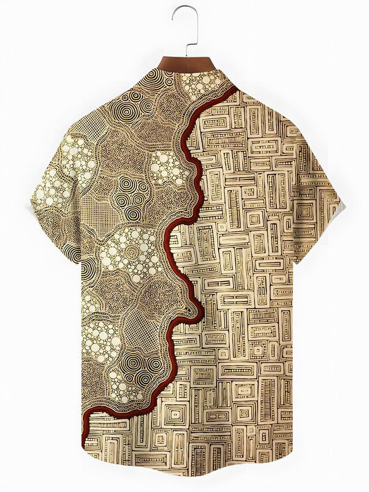 Geometry Men's Pocket Short Sleeve Shirts