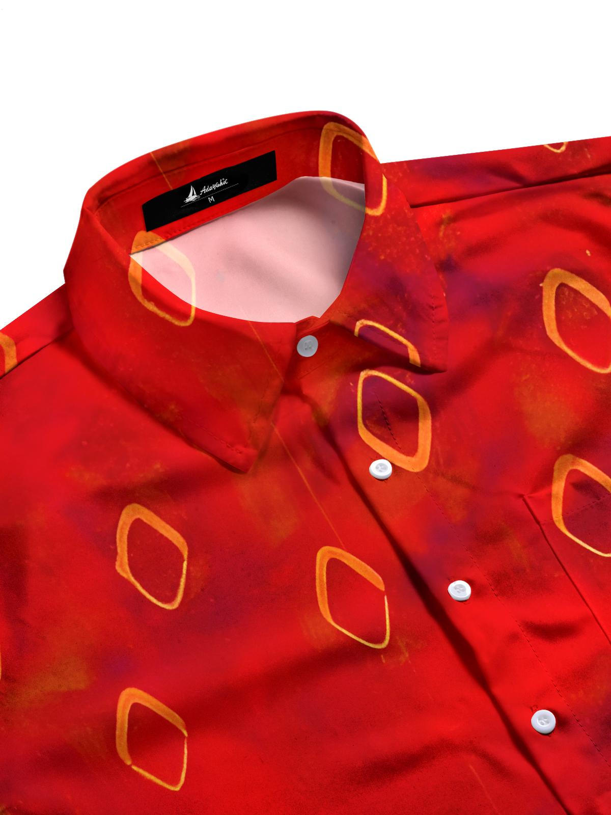 Geometry Men's Pocket Short Sleeve Shirts
