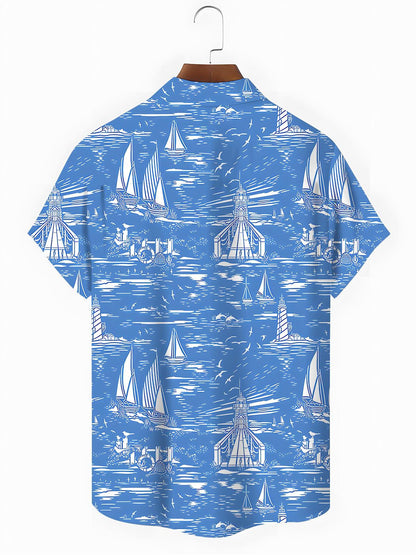 Hawaiian Boat Men's Pocket Short Sleeve Shirts