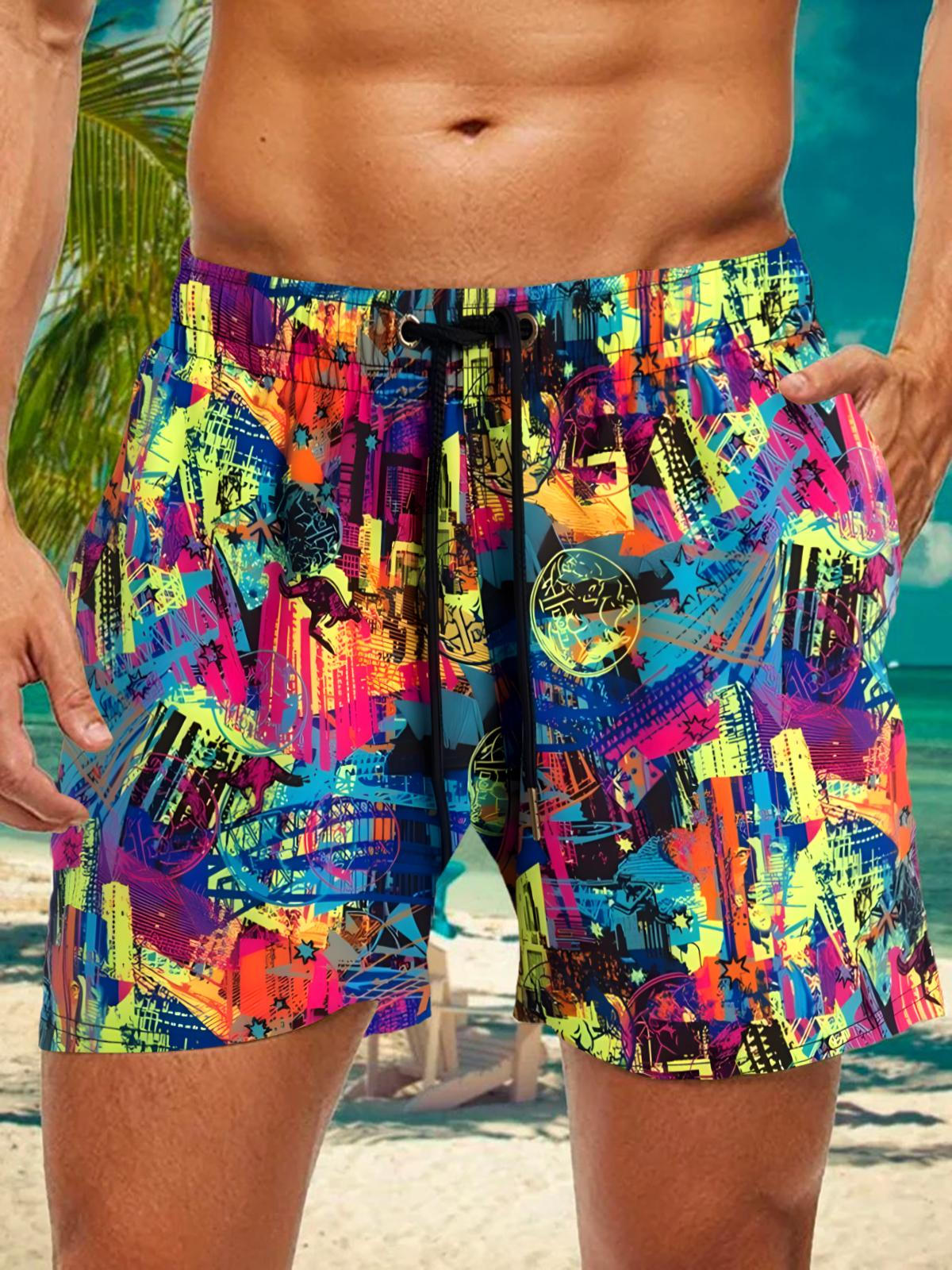 Tie Dye Men's Print Pocket Shorts