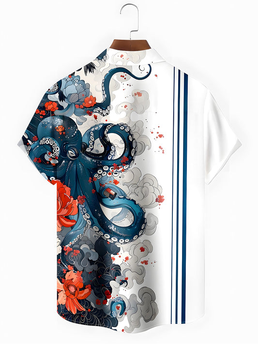 Octopus Men's Pocket Short Sleeve Shirts