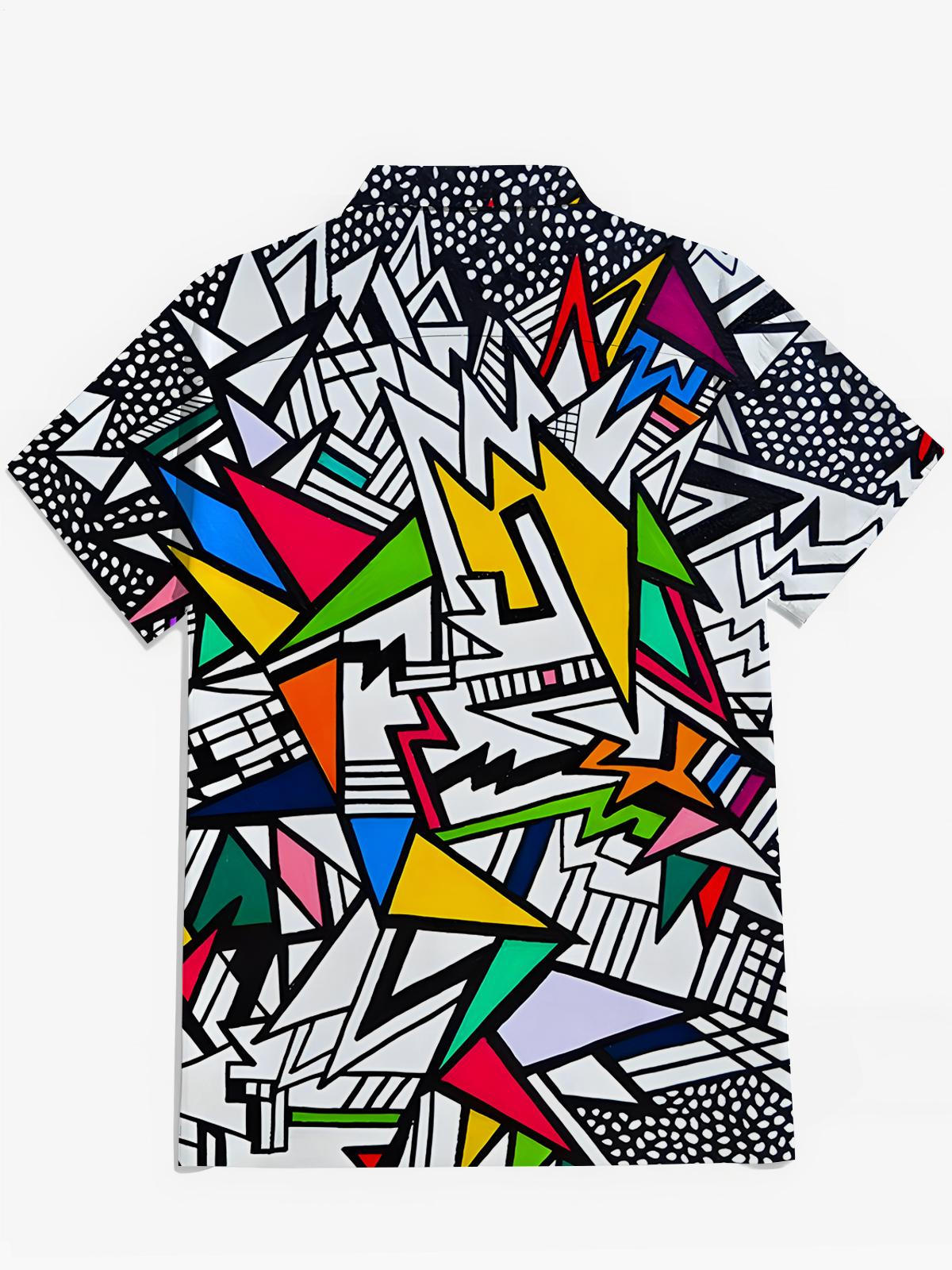 Geometry Men's Pocket Short Sleeve Shirts