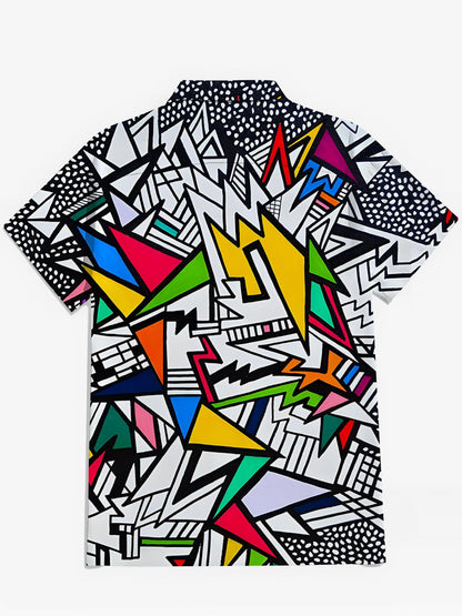 Geometry Men's Pocket Short Sleeve Shirts