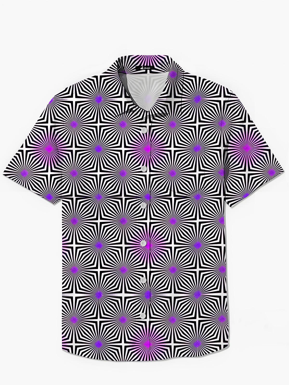 Geometry Men's Pocket Short Sleeve Shirts