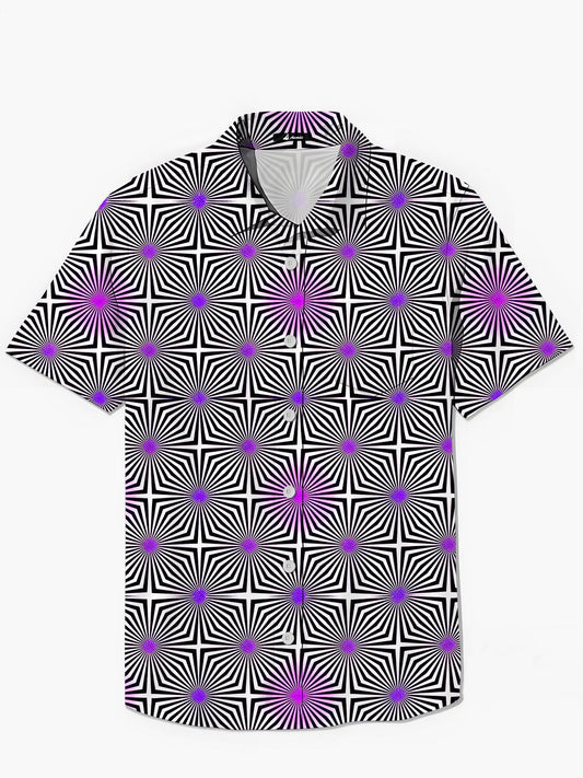 Geometry Men's Pocket Short Sleeve Shirts