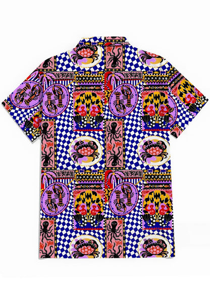 Seafood Men's Pocket Short Sleeve Shirts