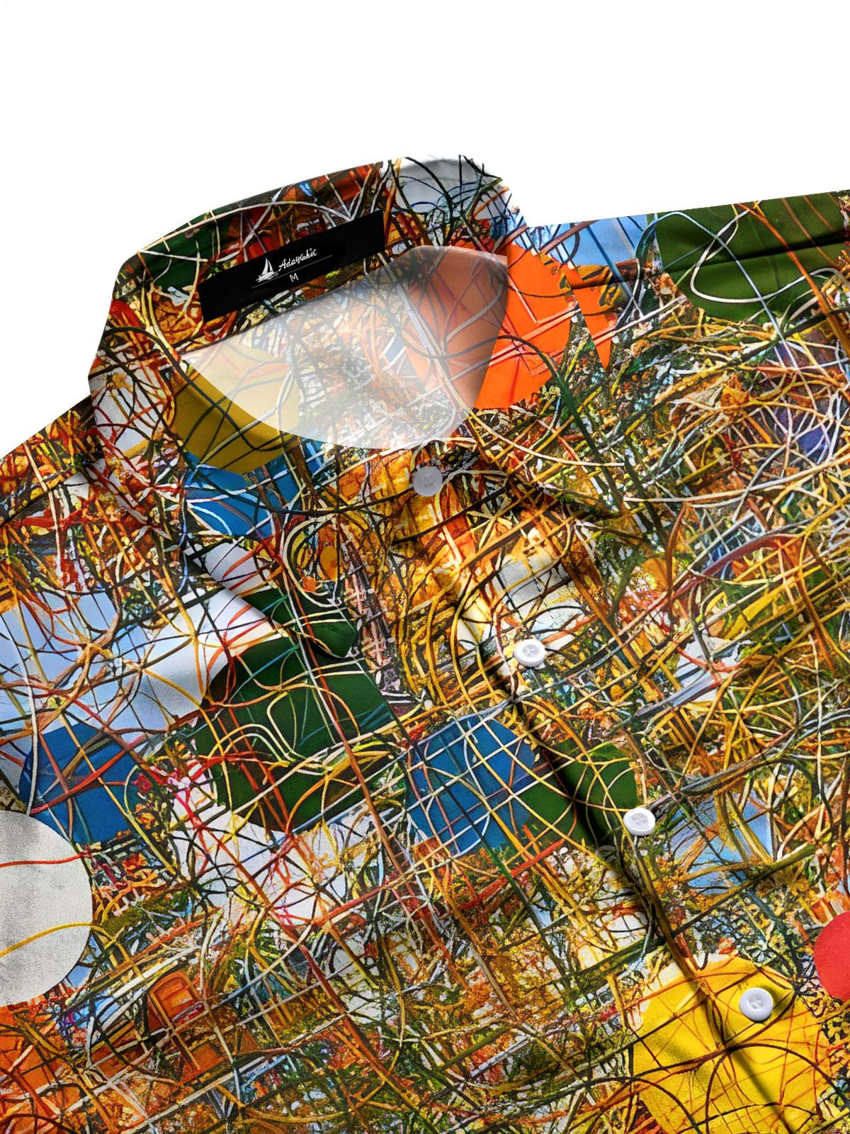 Geometry Men's Pocket Short Sleeve Shirts