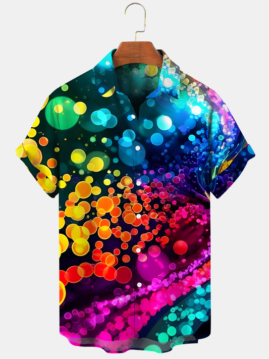 Tie Dye Men's Pocket Short Sleeve Shirts