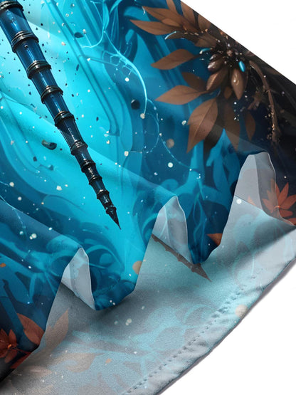 Dragonfly Print Men's Pocket Short Sleeve Shirts