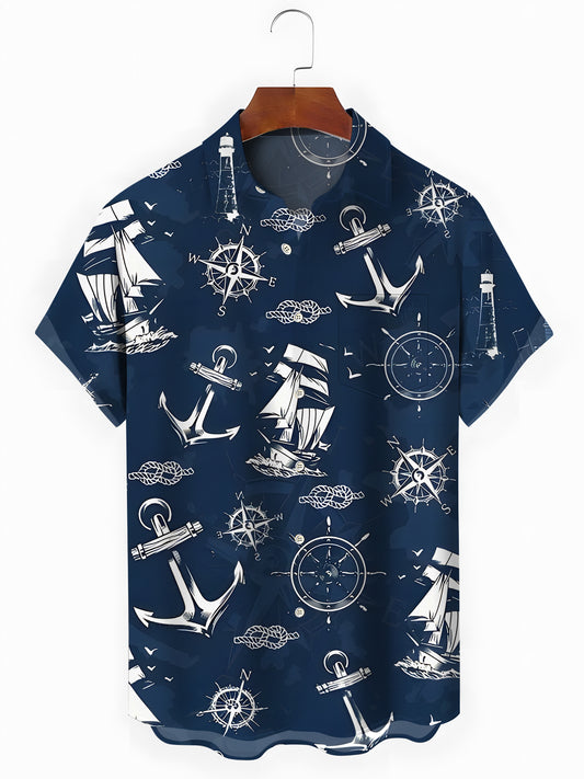 Hawaiian Men's Pocket Short Sleeve Shirts