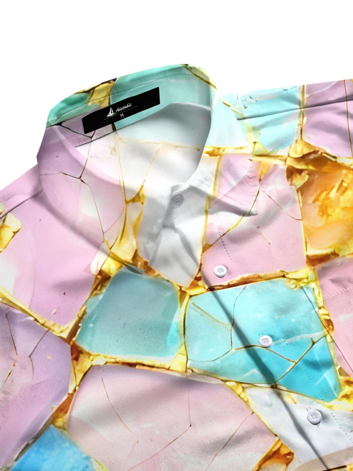 Geometry Men's Pocket Short Sleeve Shirts