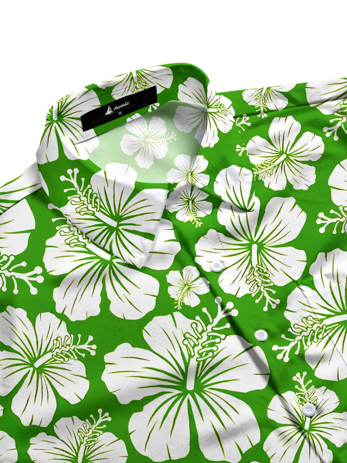 Floral Men's Pocket Short Sleeve Shirts