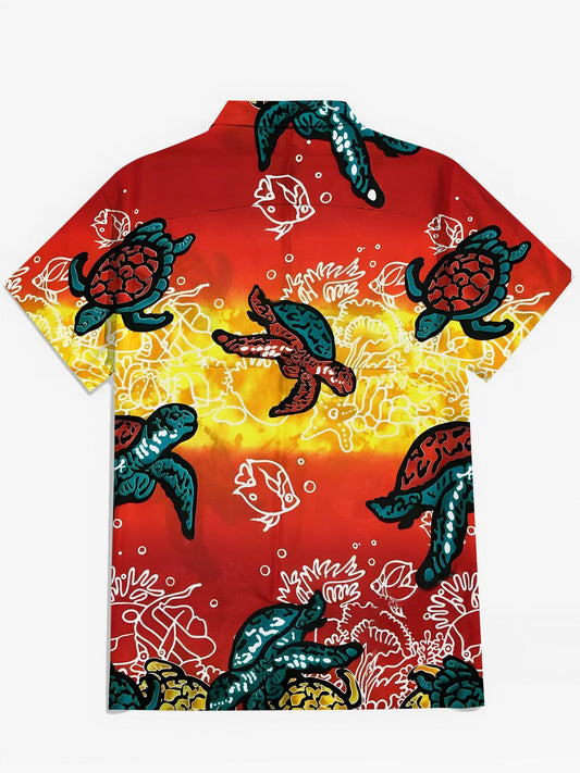 Turtle Men's Pocket Short Sleeve Shirts