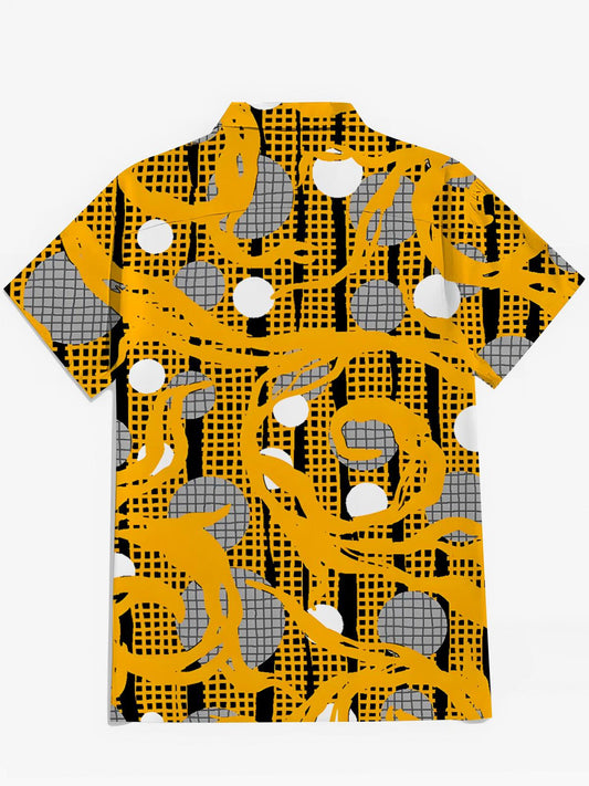 Geometry Men's Pocket Short Sleeve Shirts