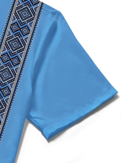 Geometry Men's Pocket Short Sleeve Shirts
