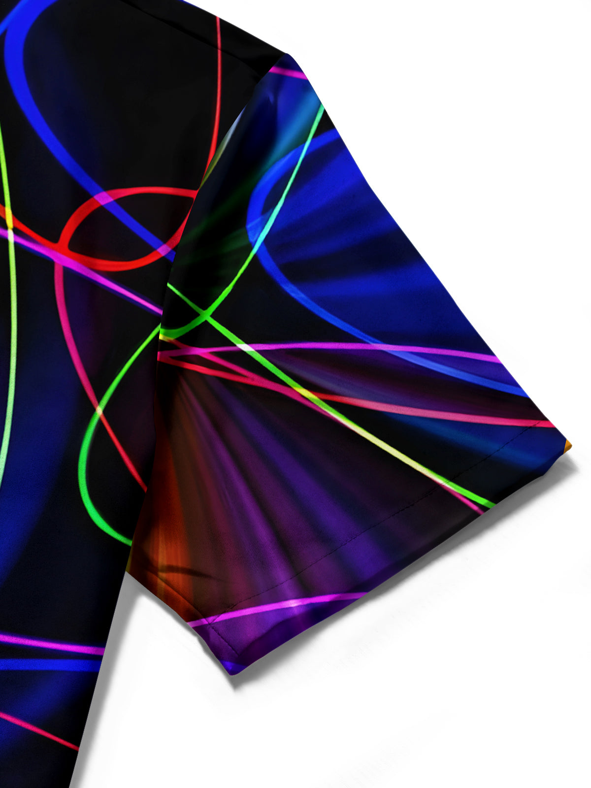 Geometric Lines Print Men's Pocket Short Sleeve Shirts