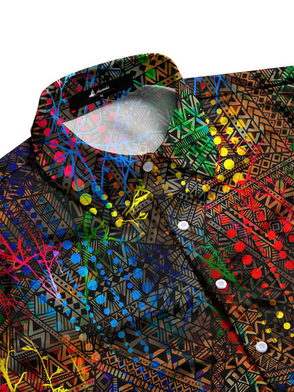 Geometry Men's Pocket Short Sleeve Shirts