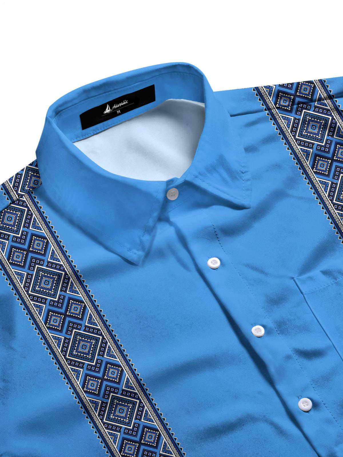 Geometry Men's Pocket Short Sleeve Shirts