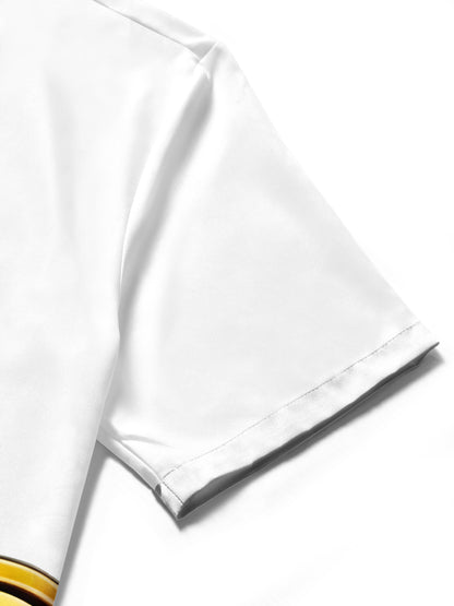 Frog Print Men's Pocket Short Sleeve Shirts