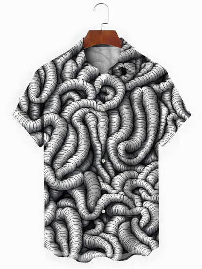 Geometry Men's Pocket Short Sleeve Shirts
