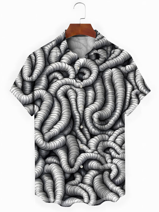 Geometry Men's Pocket Short Sleeve Shirts