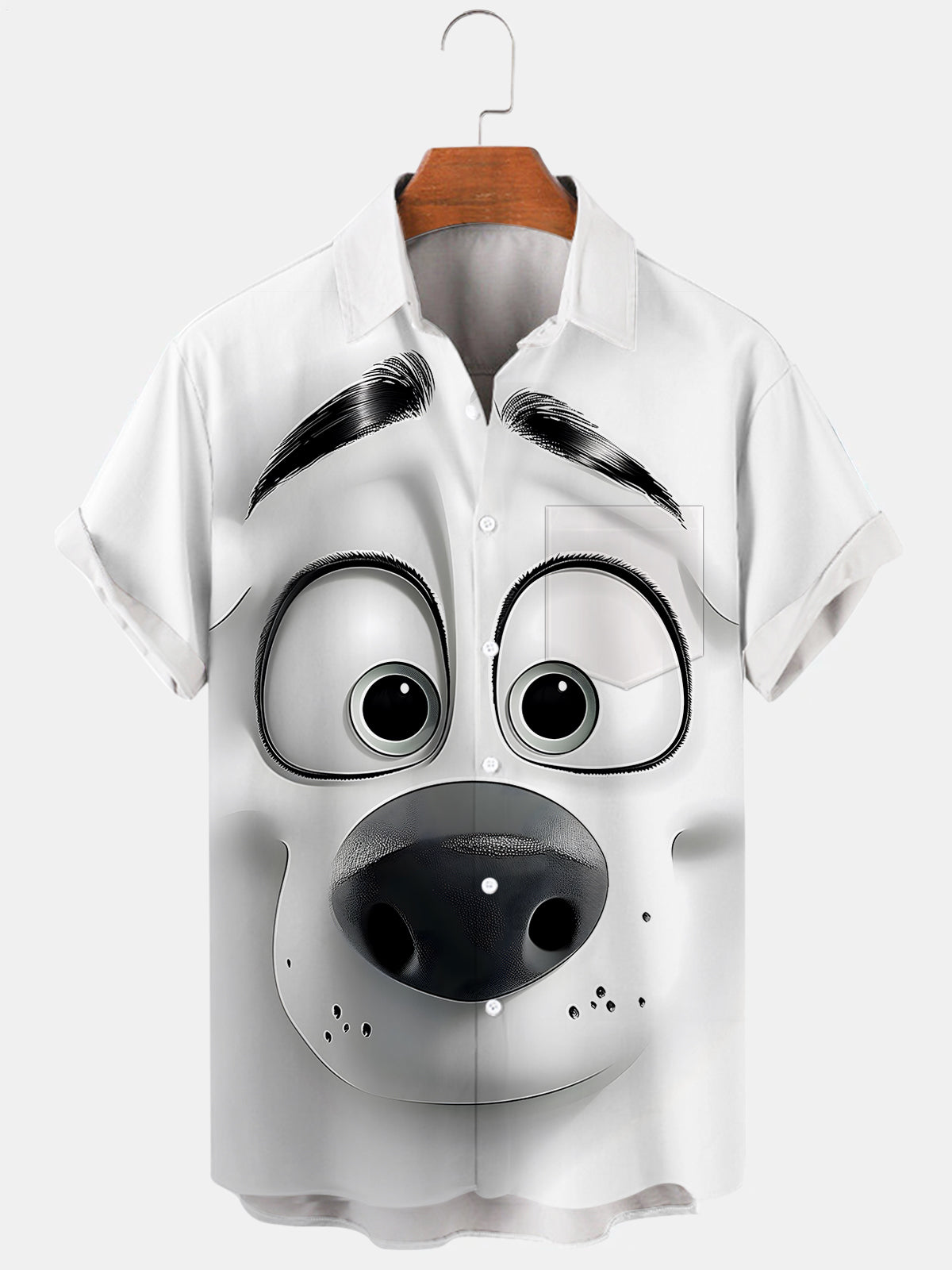 Dog Men's Pocket Short Sleeve Shirts