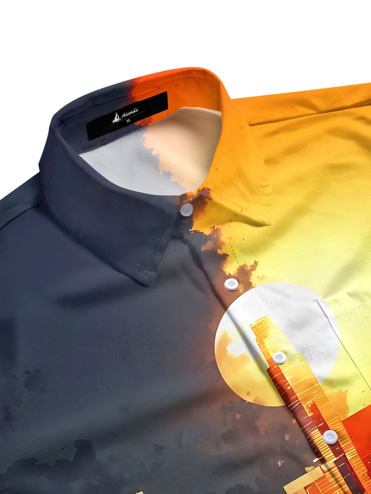 City Print Men's Pocket Short Sleeve Shirts
