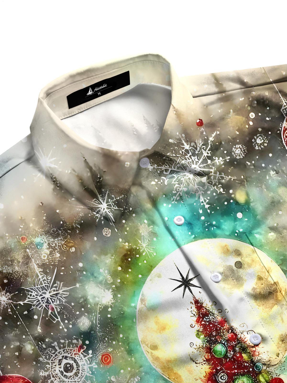 men's festive shirt side view