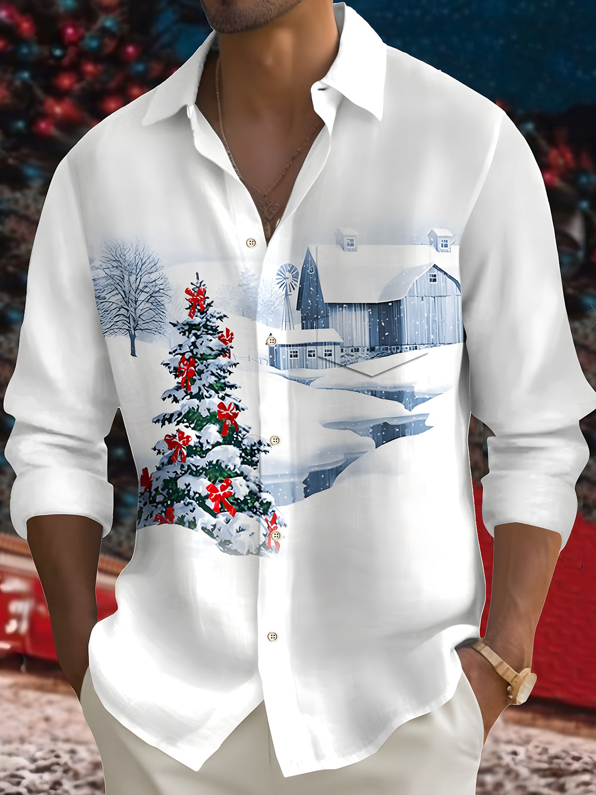 men's shirt front view