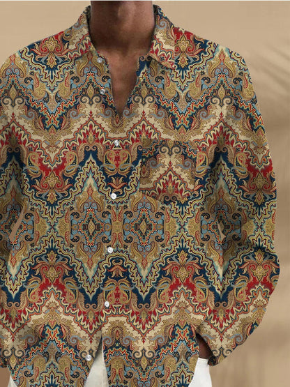 men's retro style shirt back view