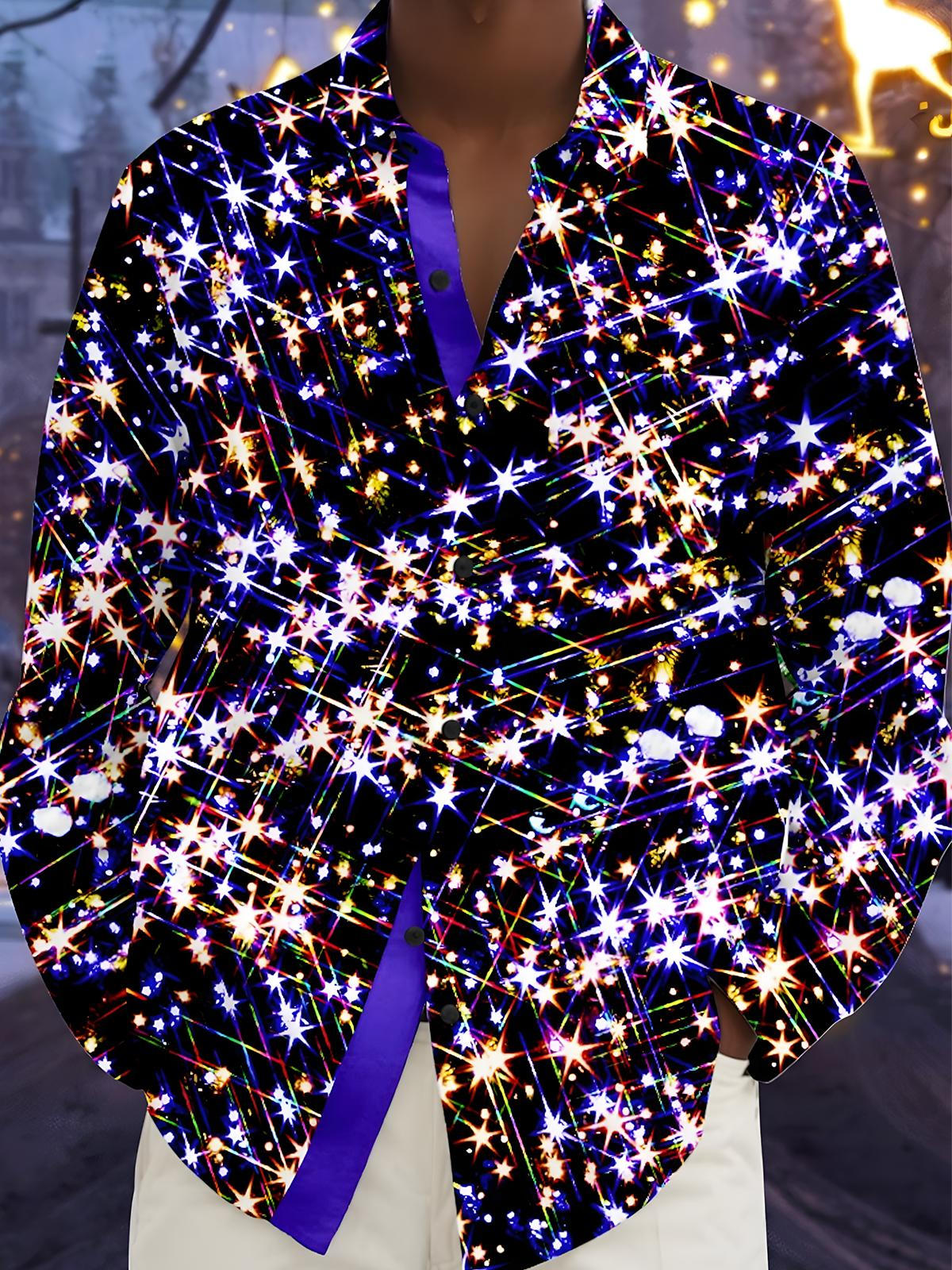 men's Christmas shirt front view holiday party
